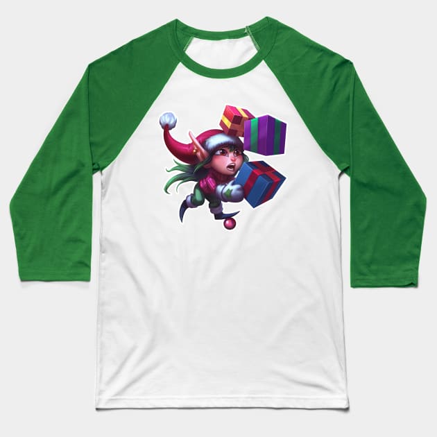 clumsy christmas elf Baseball T-Shirt by JoaoVagner